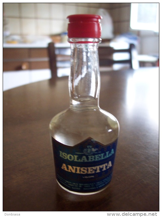 Anisetta Isolabella: Bottiglia Mignon Tappo Plastica. Stab. Milano (liquore) - Alcoolici