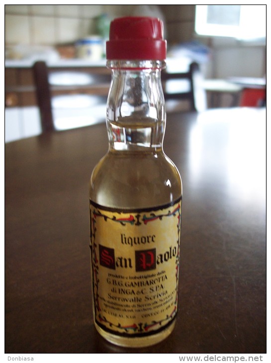 Liquore San Paolo: Bottiglia Mignon Tappo Plastica GBG Gambarotta Inga & C. Spa Serravalle Scrivia Alessandria - Alcoolici