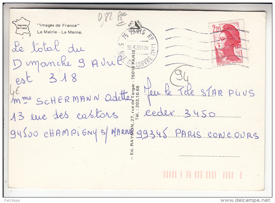 CHAMPIGNY SUR MARNE 94 - La Mairie - CPSM CPM GF (1989) - Val De Marne - Champigny Sur Marne