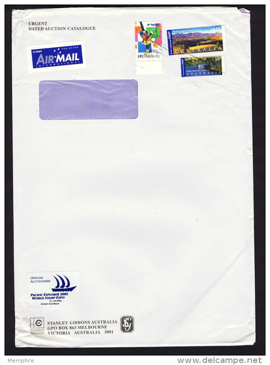 Airmail Lettre International Stamps $4.50 Flinders Ranges, $0,50 Walker Flats,  Mr Squiggle - Lettres & Documents