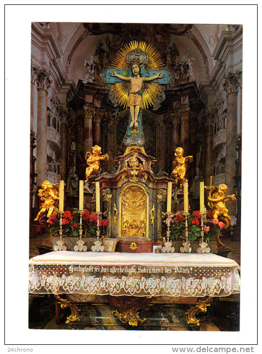 Allemagne: Benediktinerabtei Ottobeuren, Basilika Romanisches Kreuz 12. Jahrhundert, Christ, Autel (13-2264) - Ottobrunn