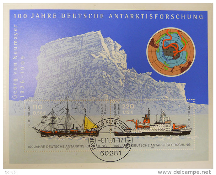1826-1909 Georg Von Neumayer 100 Jahre Deutsche Antarktisforschung Bon état Oblitétée  Voir Scan Dos - Arctische Expedities