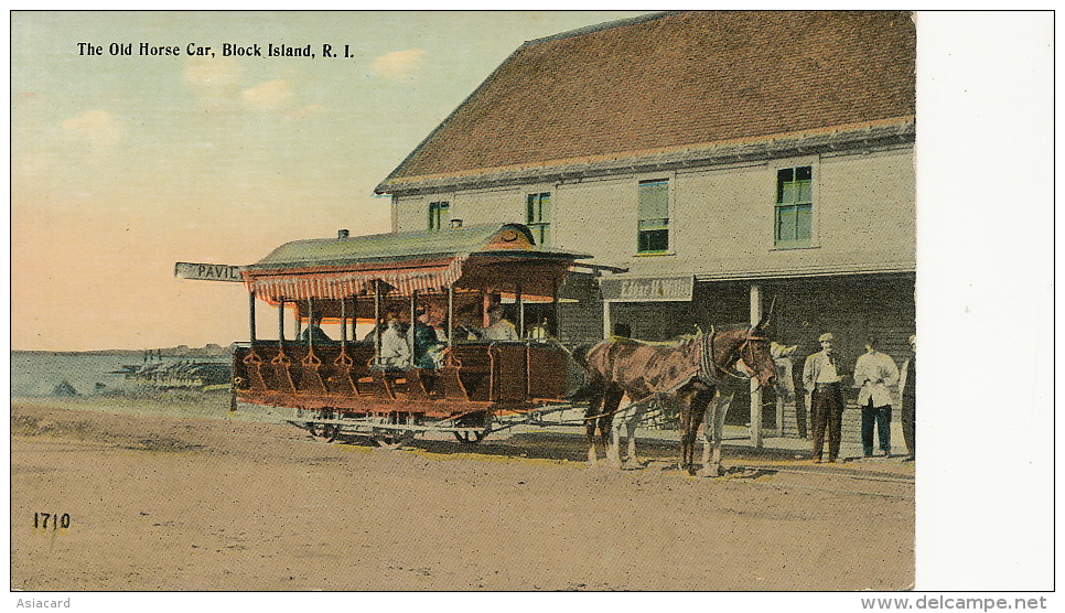 Block Island The Old Horse Car Tramway Tram Edit H. Seddon Rhode Island Attelage Cheval - Sonstige & Ohne Zuordnung