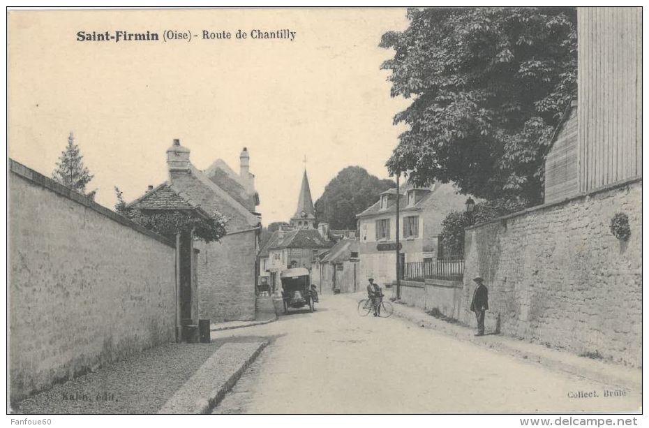 SAINT FIRMIN - 60 - Route De Chantilly (CPA Animée) - Autres & Non Classés