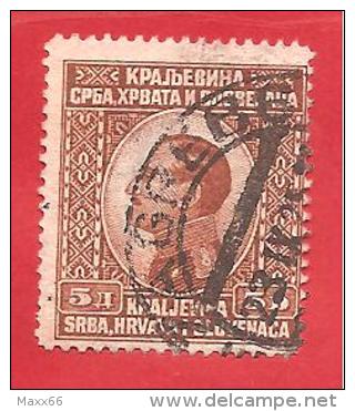 YUGOSLAVIA - REGNO SERBIA CROAZIA SLOVENIA  - USATO ANN ZAGREBE - 1924 - King Alexander - 5din. - Michel YU 181 - Used Stamps