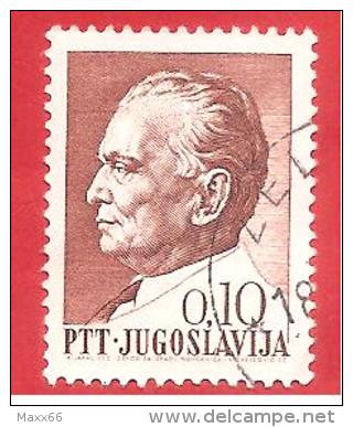 JUGOSLAVIA - USATO - 1966 - Presidente Tito 75th Birthday - 0,10 Din. - Michel YU 1233 - Oblitérés