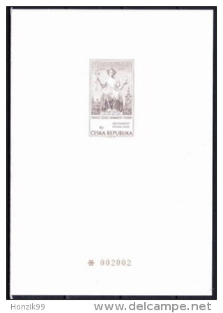 (*) Tchéque République 2002, Epreuve En Noire (PT 14a) - Blocks & Sheetlets