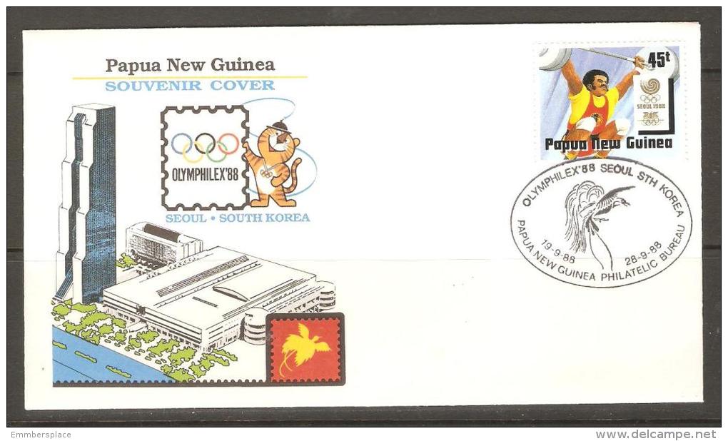 PAPUA NEW GUINEA - 1988 OLYMPHILEX, SEOUL  SOUVENIR COVER - Papouasie-Nouvelle-Guinée