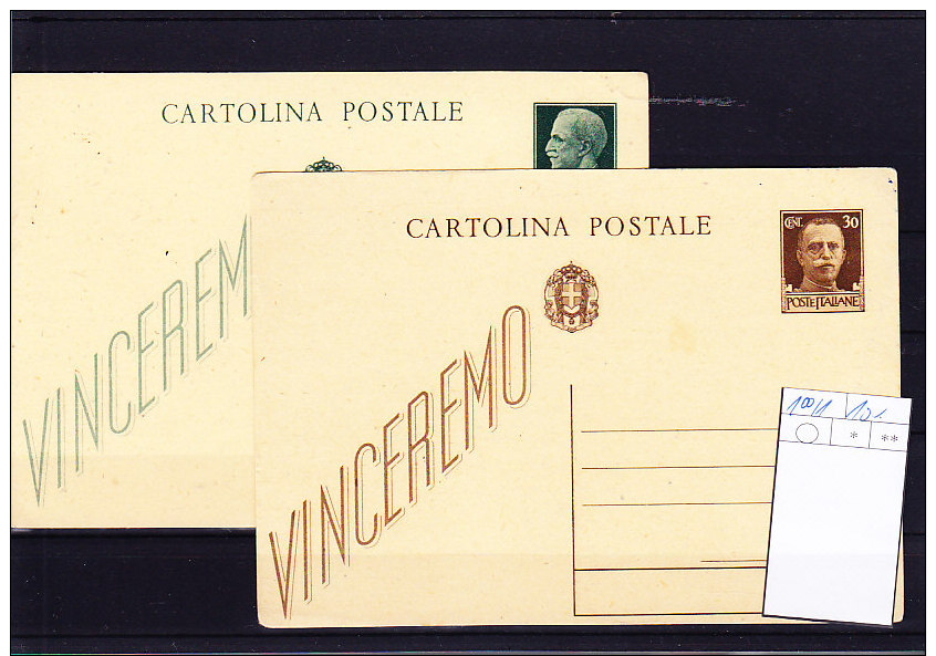 Italien Michel Cat.No. Postal Stat Unused 100/101 - Interi Postali