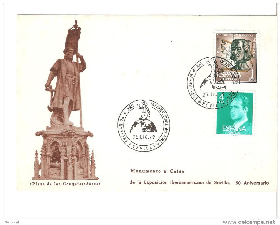 Tarjeta Con Cuño Sevilla - Cartas & Documentos