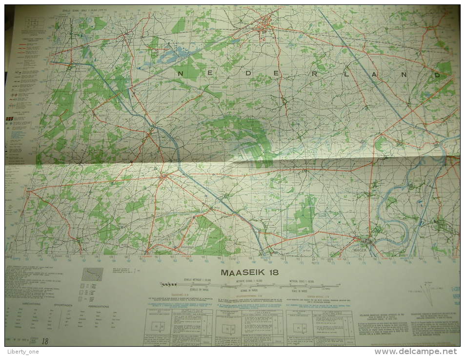 Belgie Stafkaart MAASEIK 18 1/50.000 ! - Europe