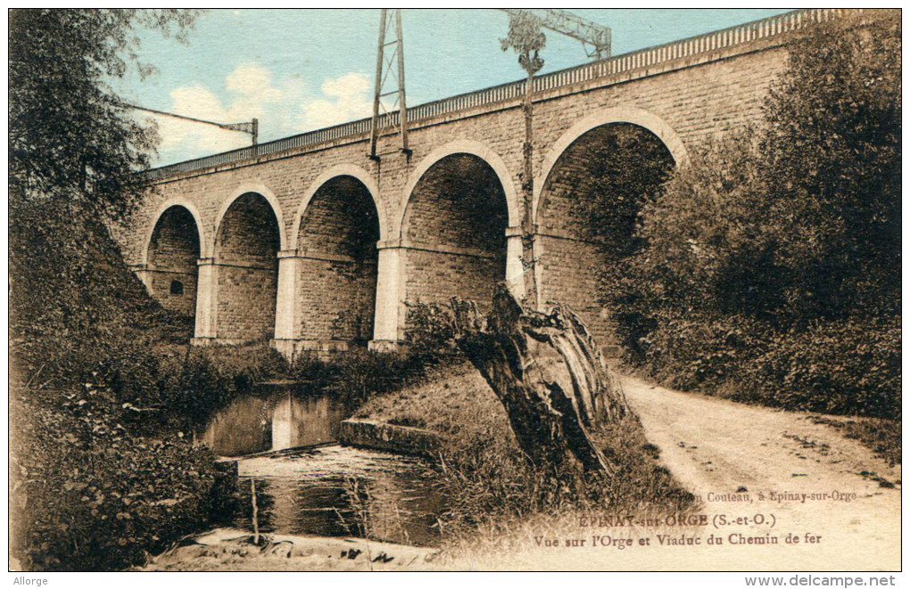 ÉPINAY-sur-ORGE (S.-et-O.) - Vue Sur L'Orge Et Viaduc Du Chemin De Fer - Edition Léon Couteau, à Épinay-sur-Orge - - Epinay-sur-Orge