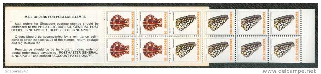 1977 Singapore Fauna Marina Marine Conchiglie Shells Coquilles Booklet -L77 Excellent Quality - Conchiglie