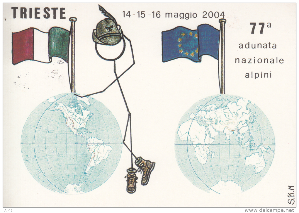 ALPINI ALPINO TRIESTE 14-15-16 MAGGIO 2004 77° ADUNATA NAZIONALE-ORIGINALE D´EPOCA 100% - Altri & Non Classificati