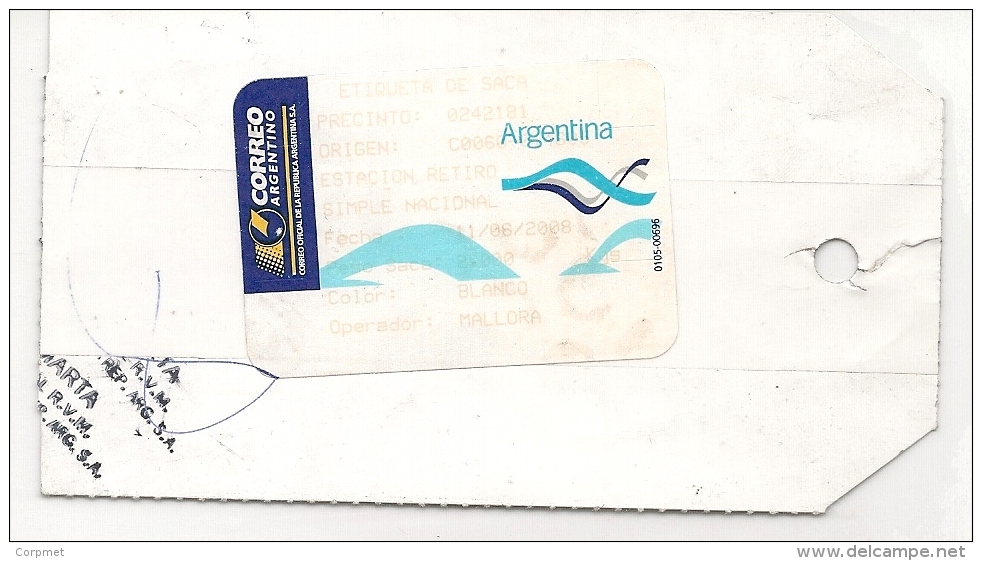 ARGENTINA - 2008 FRAMA Without Value Used On Post Office Card - Viñetas De Franqueo (Frama)