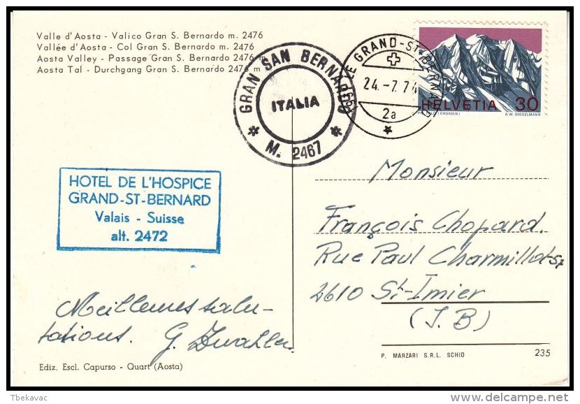 Switzerland 1974, Card - Lettres & Documents