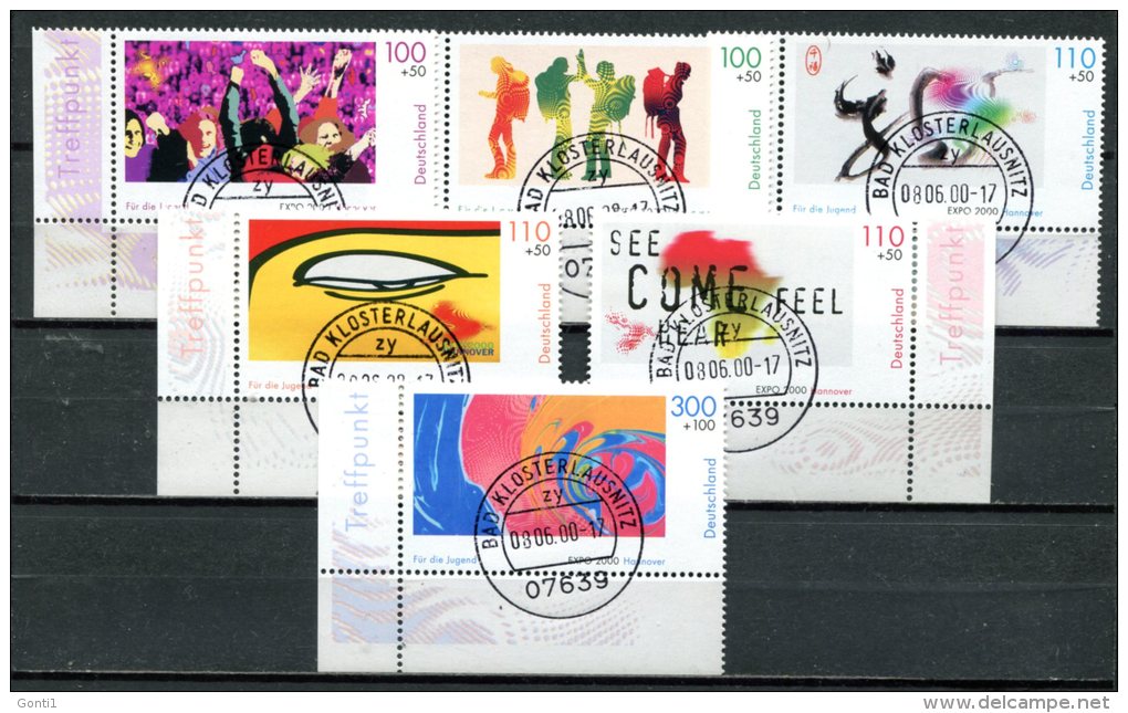 Germany 2001 Mi.Nr. 2117/22 "EXPO 2000,Treffpunkt Der Jugend " 6 Werte  Used Luxus Rundstempel - 2000 – Hannover (Deutschland)