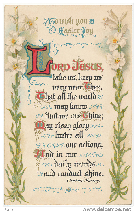 To Wish You Easter Joy - Poem By Charlotte Murray - By ERNEST NISTER, No. 2110 - Circa 1910 - Ostern