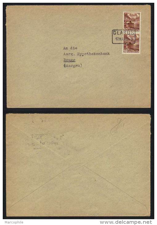 SUISSE - GLARUS / 1942 OBLITERATION SUR LETTRE  (ref 806) - Lettres & Documents