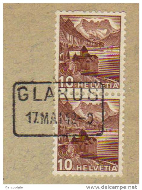 SUISSE - GLARUS / 1942 OBLITERATION SUR LETTRE  (ref 806) - Lettres & Documents