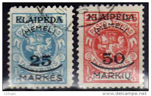 Memel (Klaipeda) 1923 Mi 125-126, Gestempelt [140713VI] @ - Memelgebiet 1923