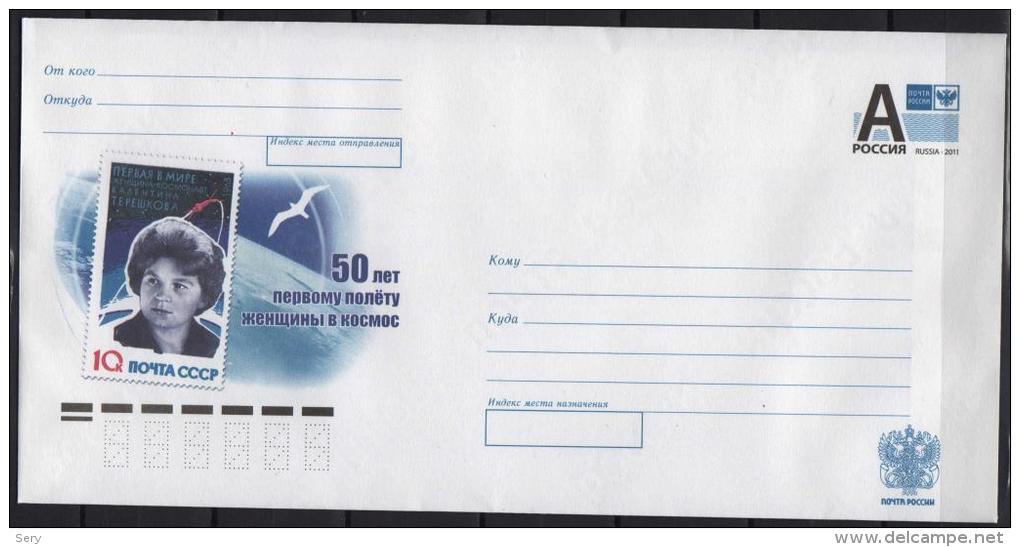 Russia 2013 Postal Stationery Cover 50 Years Of The First Woman In Space Flight Valentina Tereshkova Espace - UdSSR