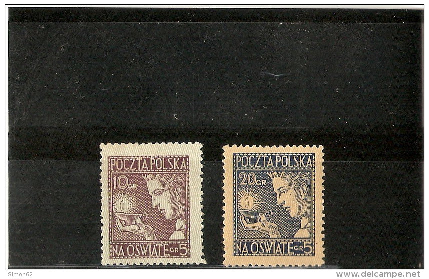 POLOGNE  N° 334/335  NEUF *  DE1927 - Unused Stamps