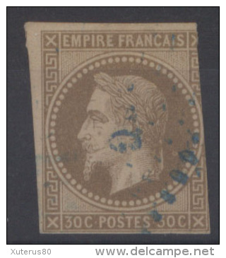 #45# COLONIES GENERALES N° 9 Oblitéré En Bleu SNG (Sénégal ) - Napoléon III