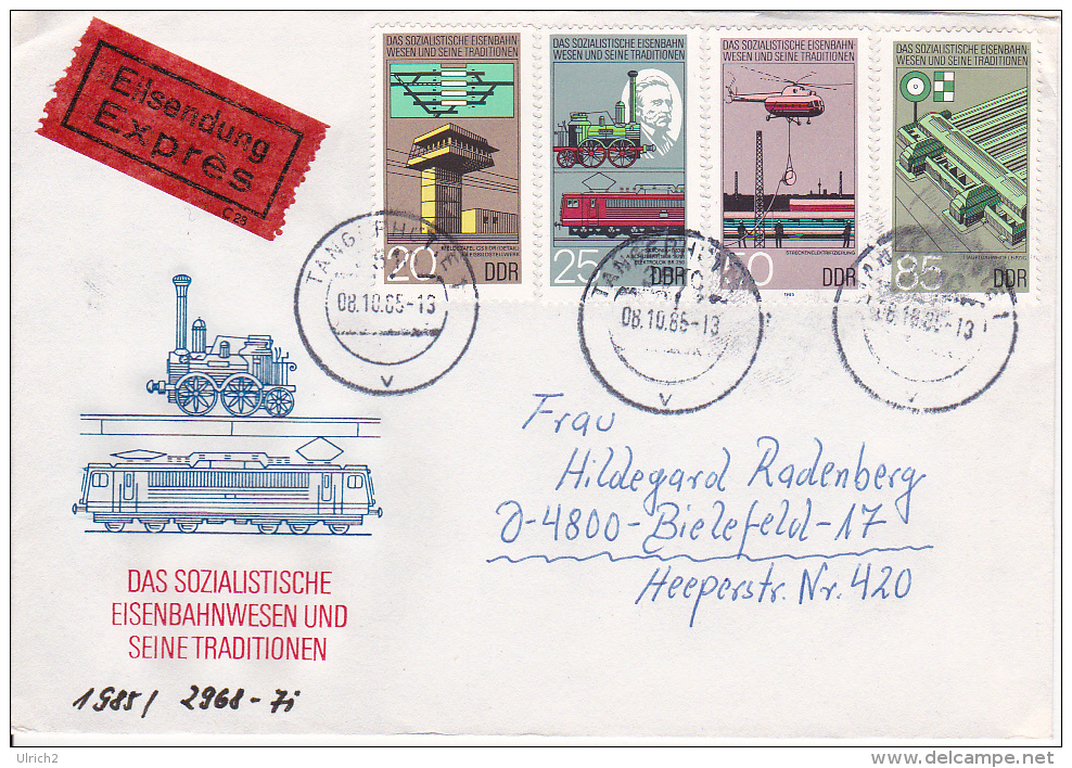 DDR Eil-Brief Mit Mi.-Nr. 2968-2971 - Stempel Tangerhütte (0554) - Briefe U. Dokumente