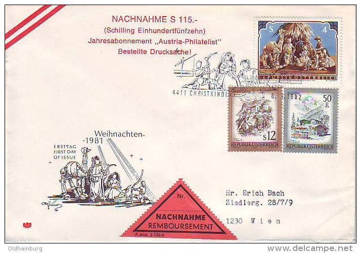 1056z19: Kosel- Nachnahmebrief 6.1.1982, ANK 325.- €, RRR - Abarten & Kuriositäten