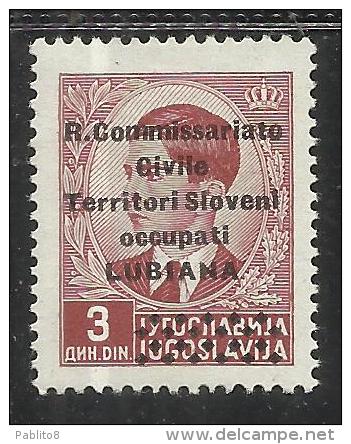 ITALY ITALIA OCCUPAZIONE ITALIAN LUBIANA 1941 R. COMMISSARIATO 3 D MH - Lubiana