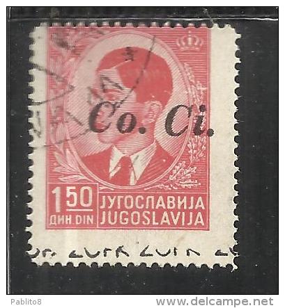 OCCUPAZIONI ITALIANA ITALY ITALIA LUBIANA 1941 Co. Ci. 1,50 D USED - Lubiana