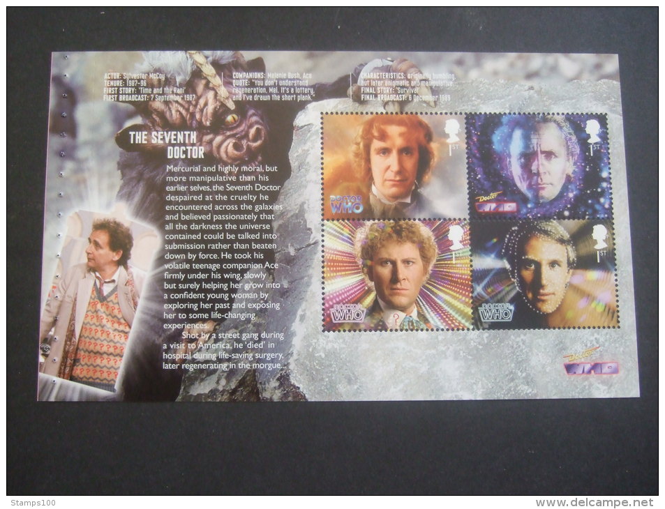 GREAT BRITAIN 203  DR WHO  PANE 3     MNH **    (S27-280/015) - Unused Stamps