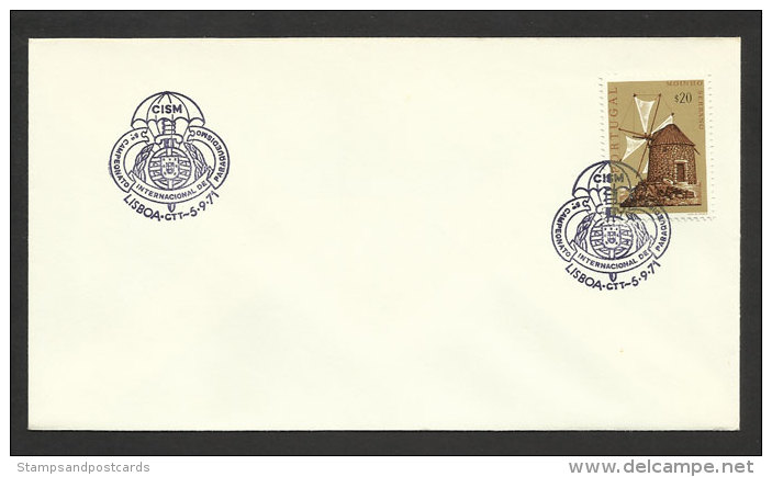 Portugal Cachet Commémoratif Championat Internationale Parachutisme 1971 Event Postmark World Parachuting Championship - Fallschirmspringen