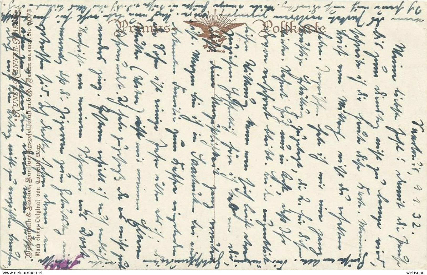 AK Studienkopf Kind Mädchen Mit Langen Haaren Sign. Corneille Max Color 1914/1932 #02 - Corneille, Max