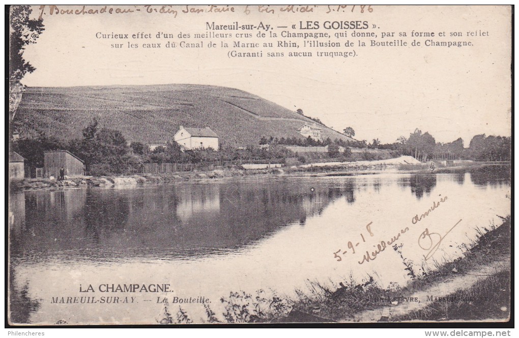 CPA - (51) Mareuil Sur Ay - "les Goisses" - La Bouteille - Curieux Effet D´un Des Meilleurs Crus De La Champagne, Qui... - Mareuil-sur-Ay