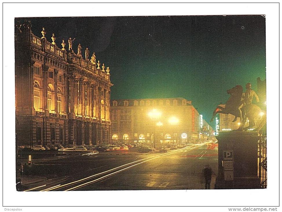 C2673 Torino - Piazza Castello - Palazzo Madama - Via Roma - Notturno / Non Viaggiata - Places & Squares