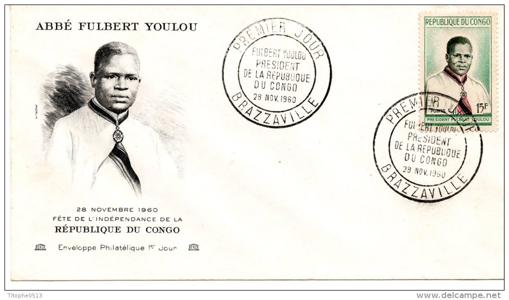 CONGO. N°137 Sur Enveloppe 1er Jour (FDC) De 1960. Président De La République. - FDC