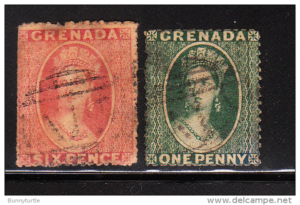 Grenada Queen Victoria 2v Used - Grenada (...-1974)