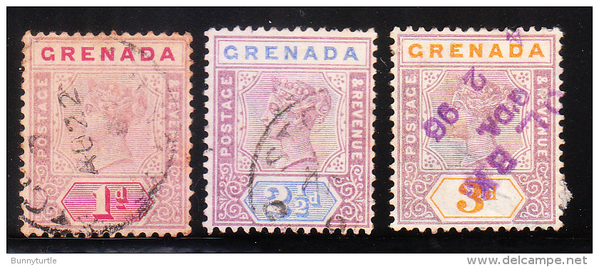 Grenada 1895-99 Queen Victoria 3v Used - Granada (...-1974)