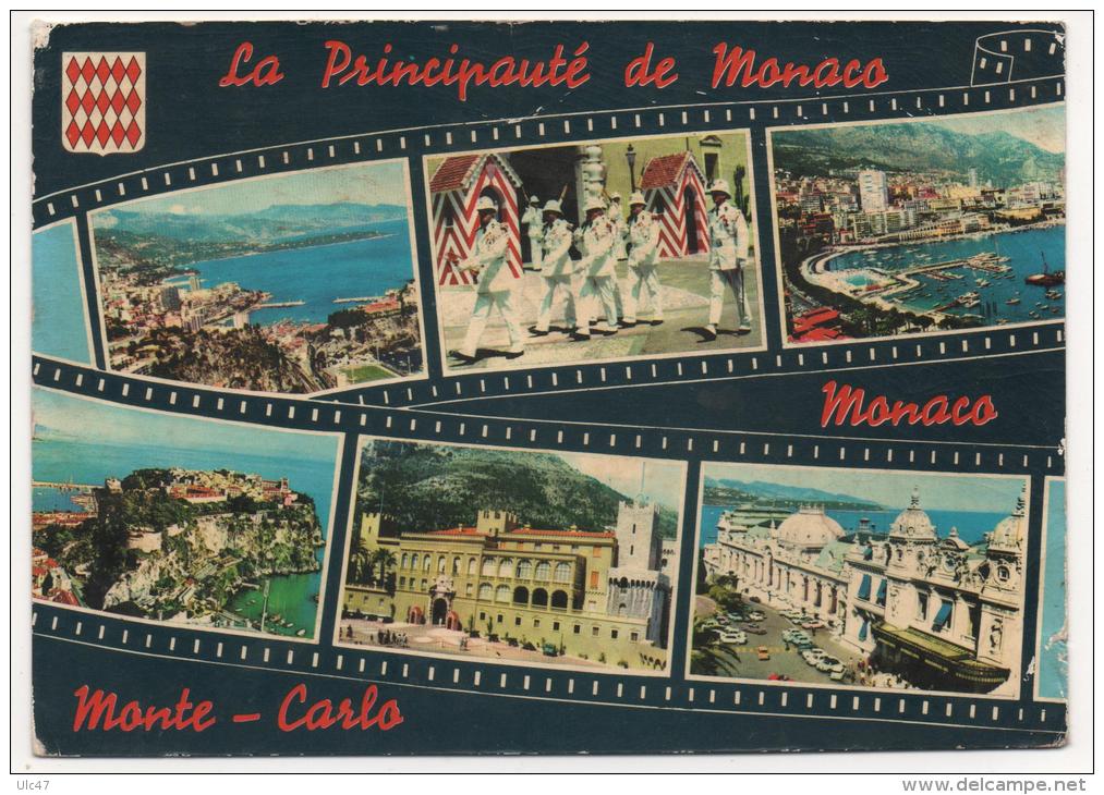 - LA PRINCIPAUTE DE MONACO - Vue Générale De Monaco Et Monte Carlo Au Fond Le Cap Martin Et L'Italie - - Multi-vues, Vues Panoramiques