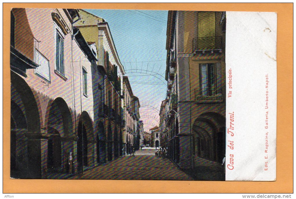 Cava De Tirreni Via Principale 1900 Postcard - Cava De' Tirreni
