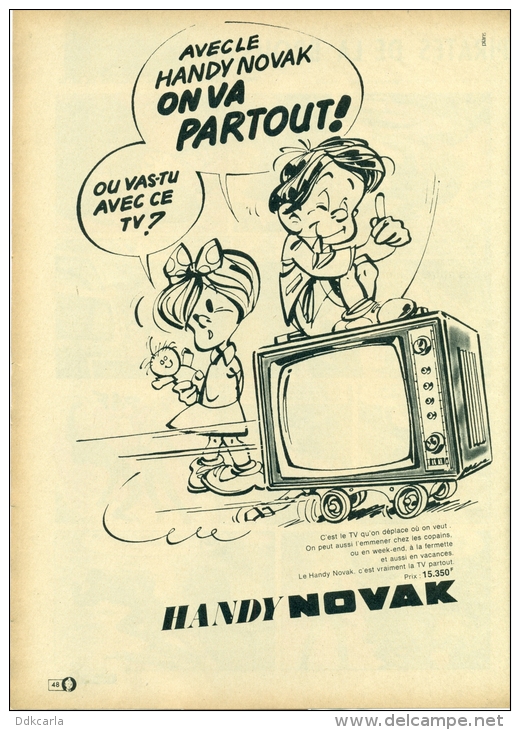 2 X Reclame Uit Oud Magazine 60s - Handy NOVAK Televisie - Television - TV - Advertising
