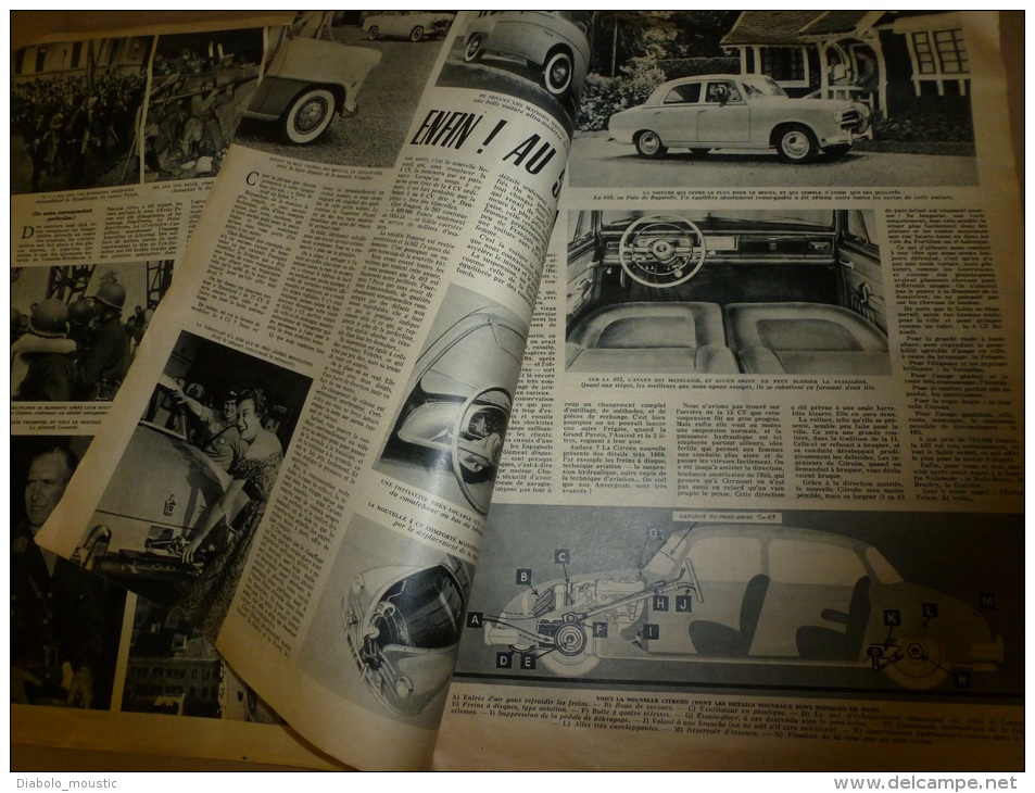 Octobre 1955          NOIR Et BLANC  Spécial Salon De L'AUTO; - Cinema