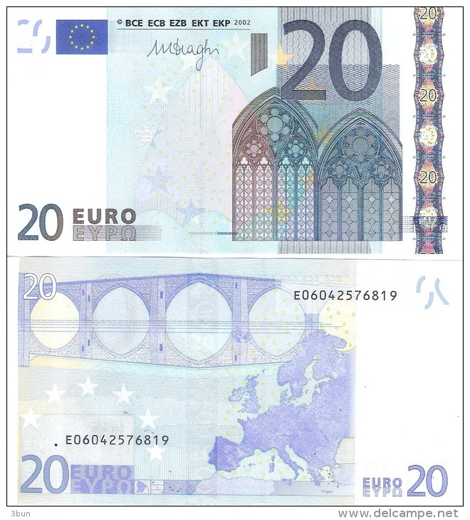 Slovaquie, Slowakei, 20 Euro Draghi, UNC, E0604XXXXX, R028G3 - 20 Euro