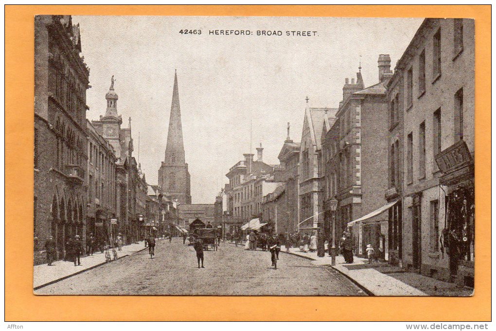 Hereford Broad Street 1905 Postcard - Herefordshire