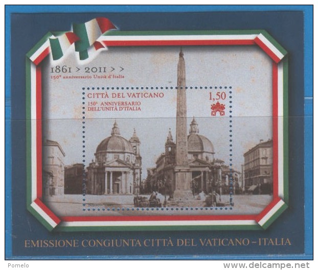 VATICANO -  150° Unità D'Italia, Congiunta Con Italia. - Unused Stamps