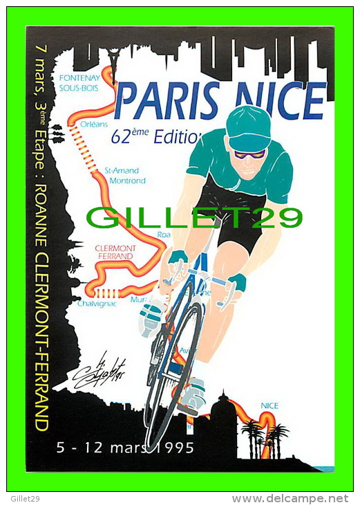 CYCLISME - 3e ÉTAPE DU 62e PARIS-NICE - ROANNE - CLERMONT-FERRAND, 1995 - TIRAGE LIMITÉ 500ex - - Cyclisme