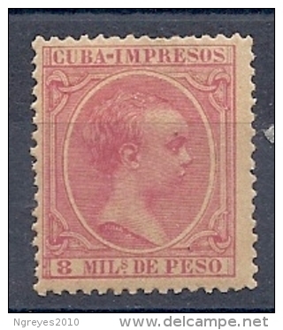 130605532  COLCU  ESP.   EDIFIL Nº  135  *  MH  B.C. - Cuba (1874-1898)