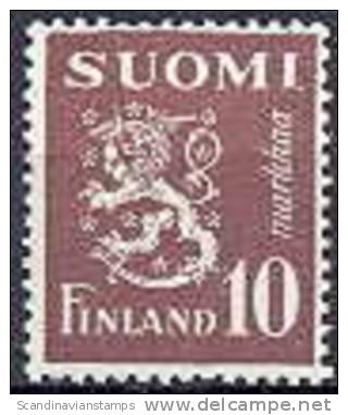 Finland 1949 10mk Bruin Leeuwentype M/30 PF-MNH-NEUF - Nuovi